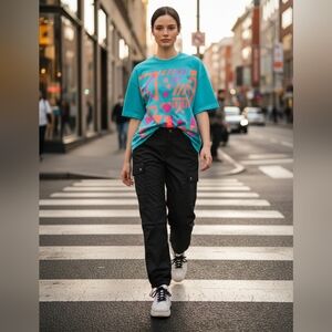 MNML Nylon Cargo Pants 29x29 Pull Ties At Knees And Ankles Unisex EUC